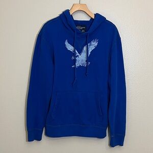 American Eagle Outfitters Royal Blue Hoodie with Eagle Graphic